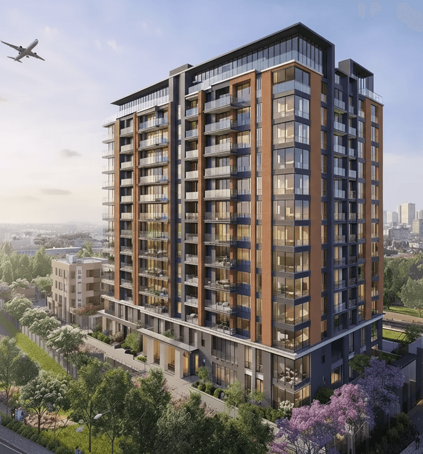 Aerial view of apartment