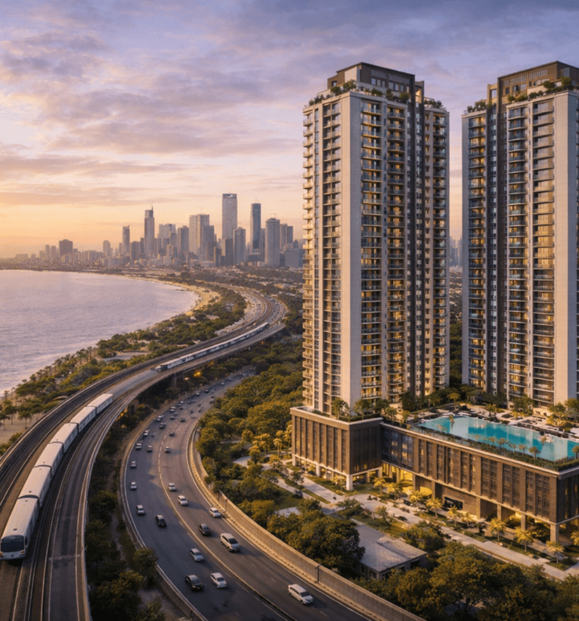 Aerial view of apartment