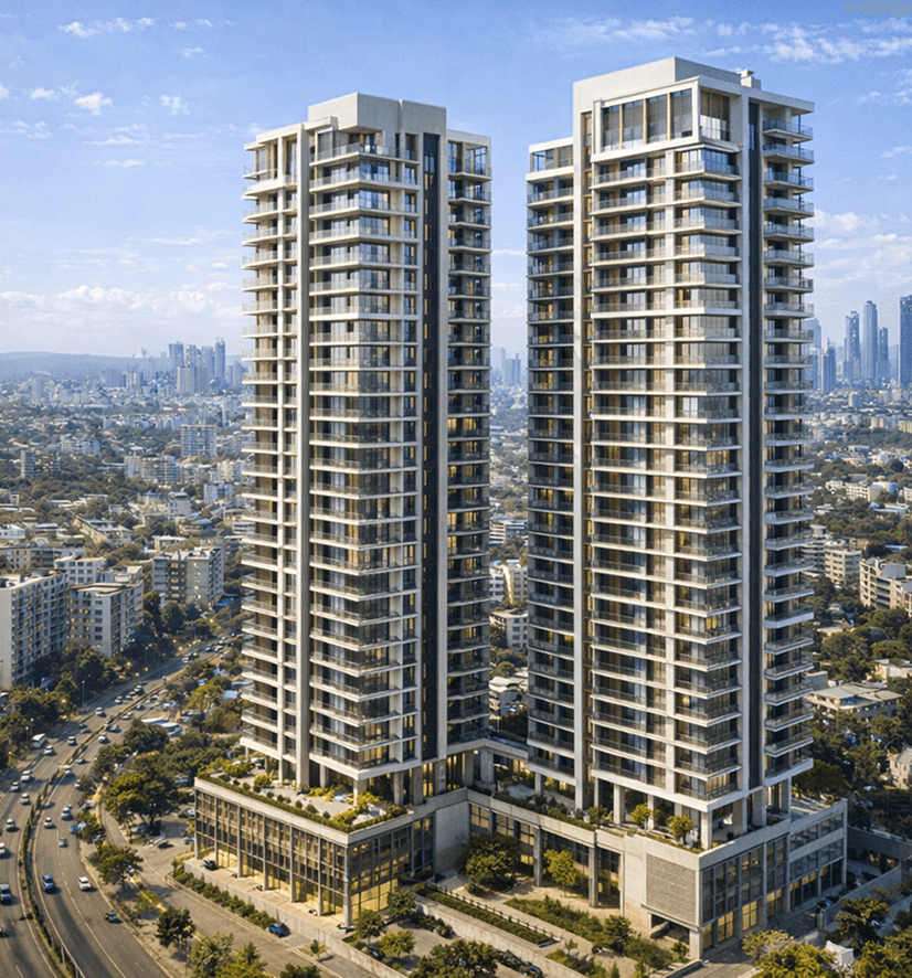 Aerial view of apartment